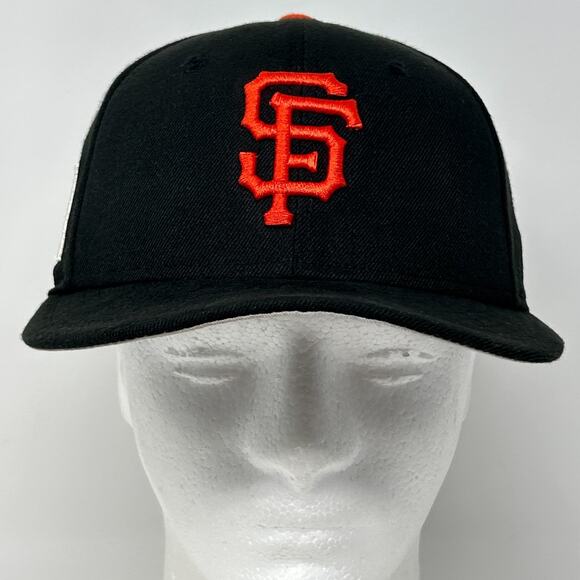 San Francisco Giants Japan Flag Hat Baseball Cap New Era MLB Black Fitted 7 1/4 - Picture 2 of 10